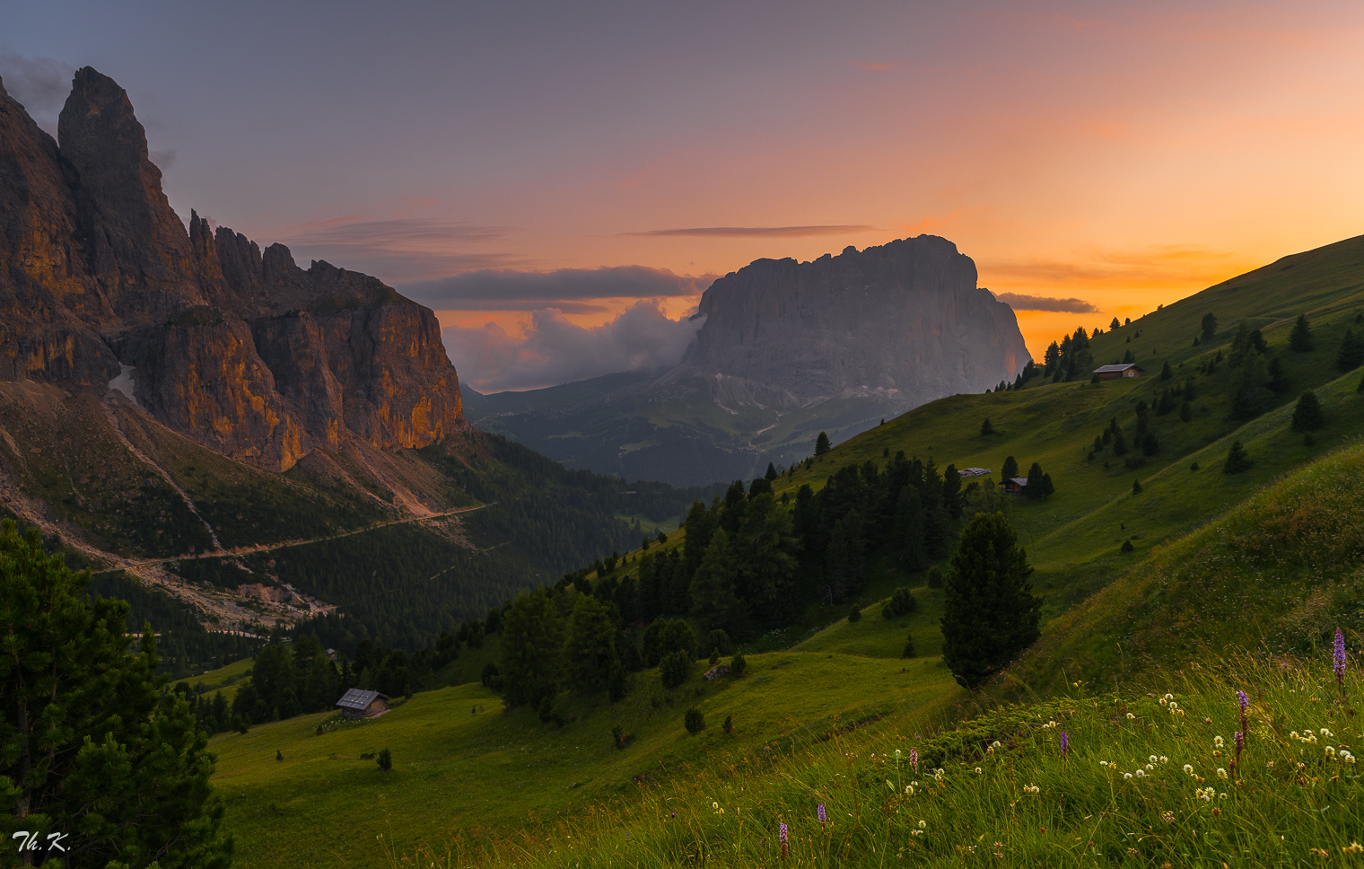 Ein Abend in den Dolomiten .....