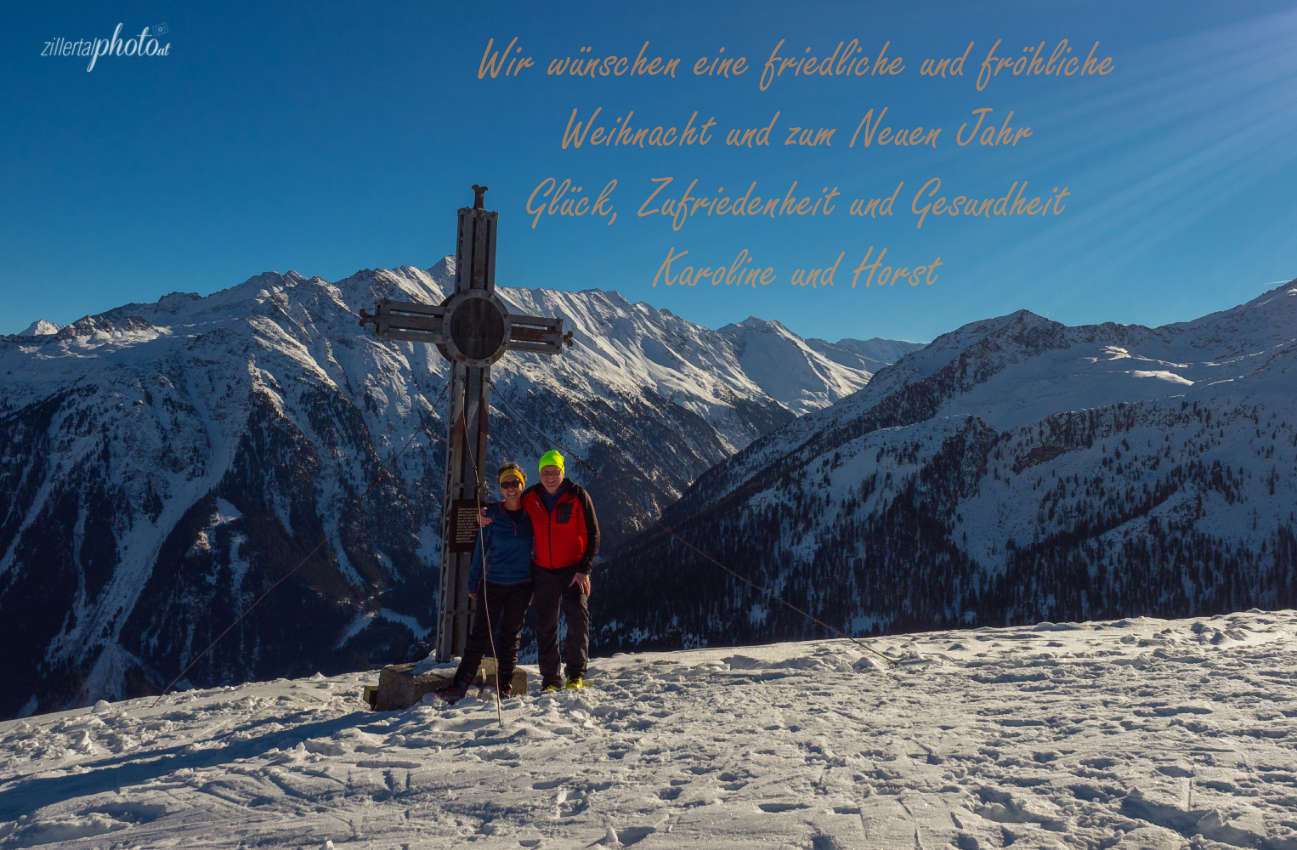 Weihnachtsgruß und Gipfellicht
