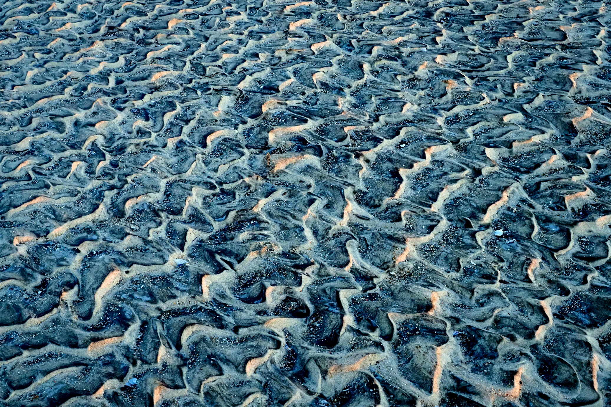 Am Strand des stürmischen Atlantik