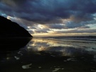 Abenddaemmerung am Strand